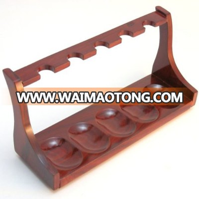 Tobacco Pipe Stand - 5 Pipe Rack Rose Wood